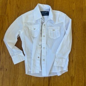 Wrangler White Boys Button-Down Western Shirt